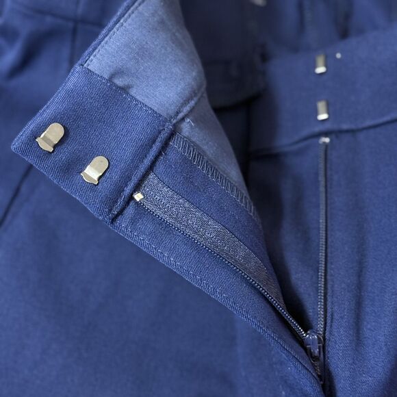 J.CREW Kelsey Flare Pant 0 Navy Blue Crop Dress Pants Office NEW B86 - Picture 5 of 6